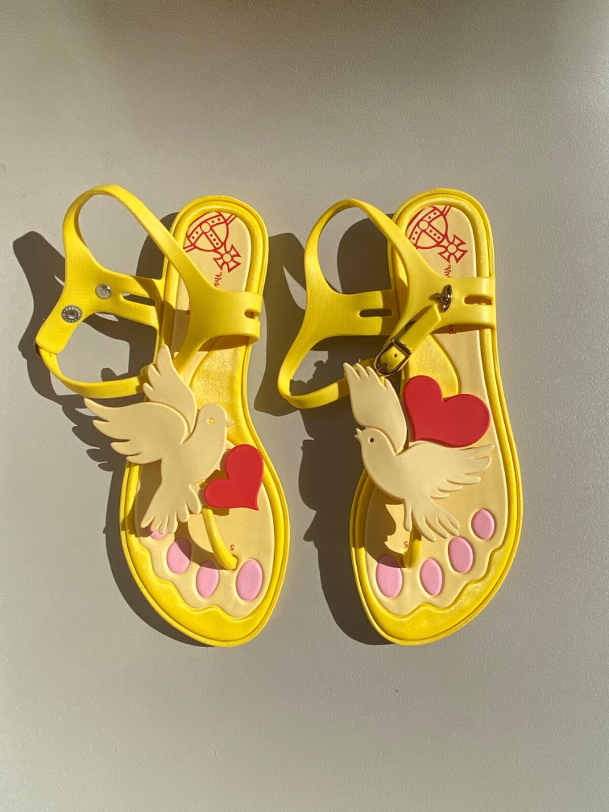 Vivienne Westwood Anglomania + Melissa Sandalen Gelb Rot Sample Gr 37 NP 150€