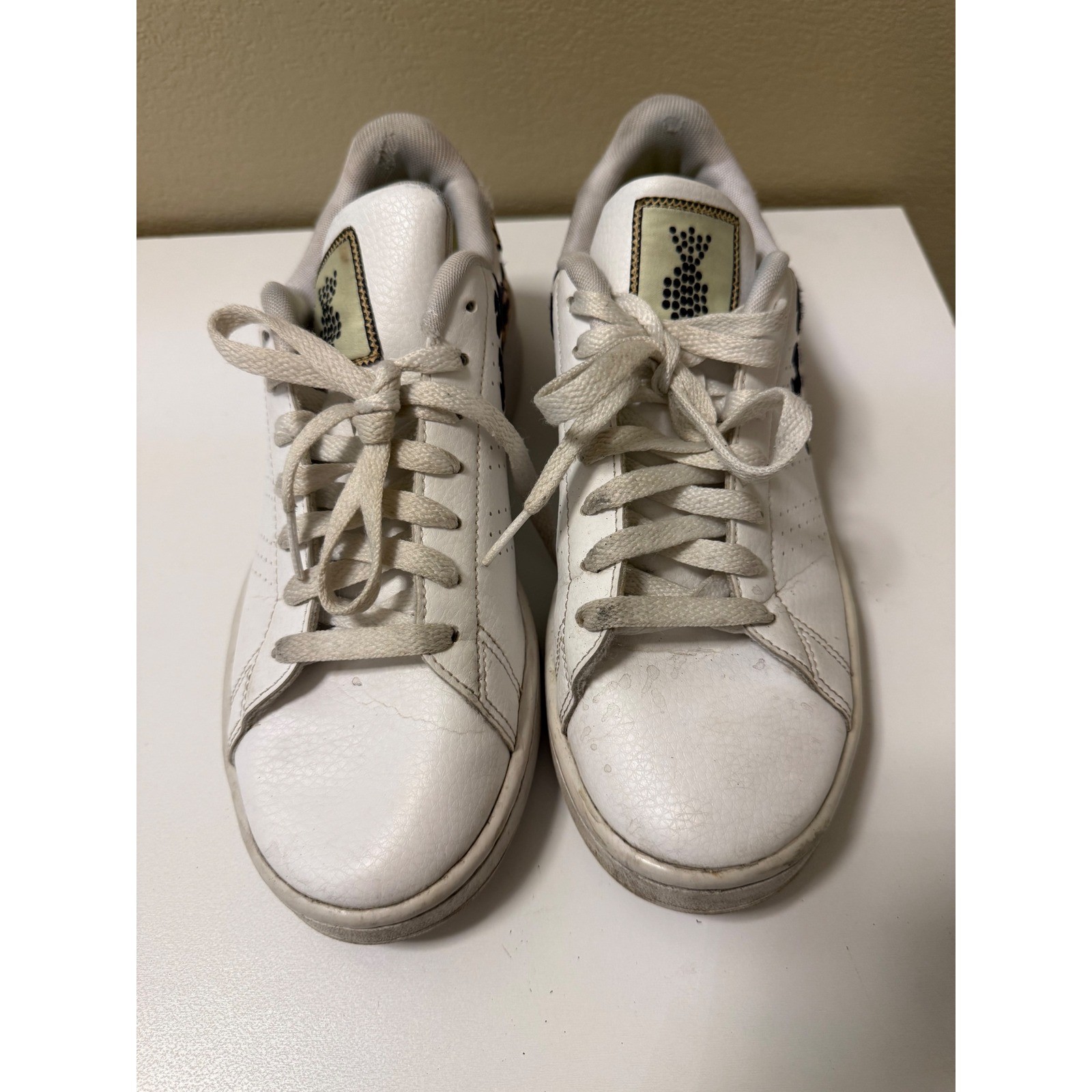 Adidas Advantage Farm Rio Womens Sneakers White Leopard Tropical GZ4044 Size 8.5