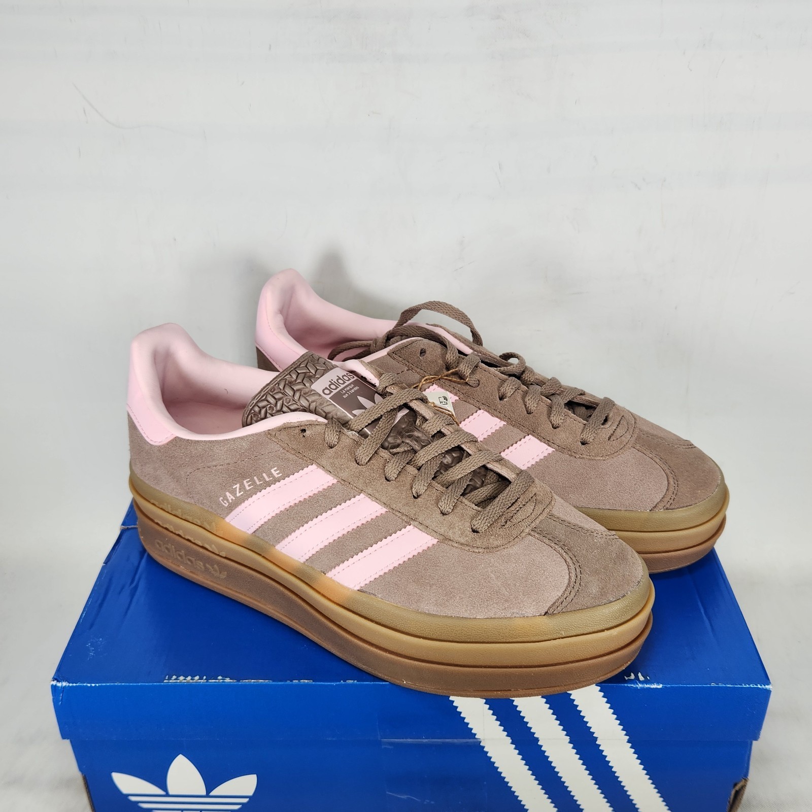 adidas Gazelle Bold Suede Trace Brown / Clear Pink / Earth Strata SIZE 9.5 WOMEN