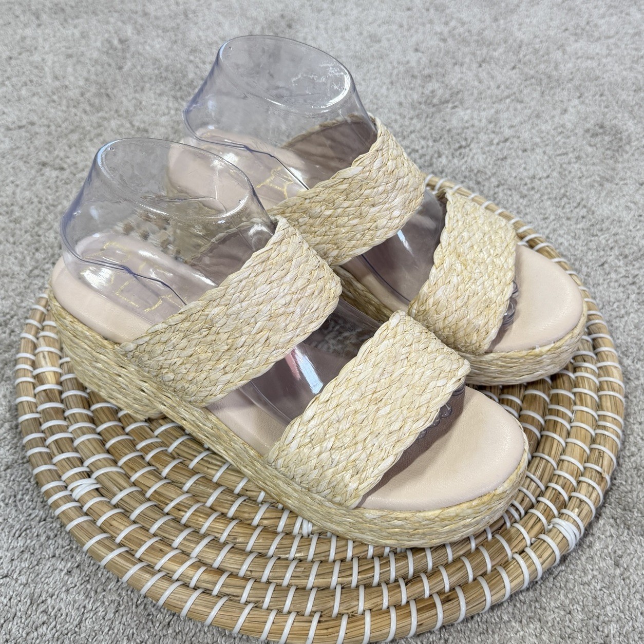 Beach by Matisse Women’s Ocean Ave Espadrille Platform Slide Sandal Natural 10