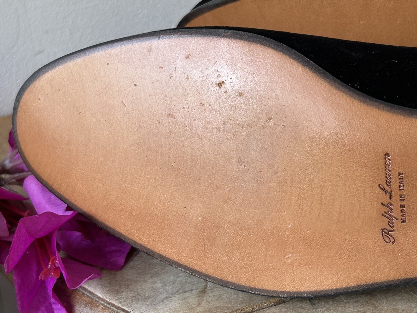 Ralph Lauren Purple Label Alonzo Deco Slipper Black Size 36.5B New*Read‼️