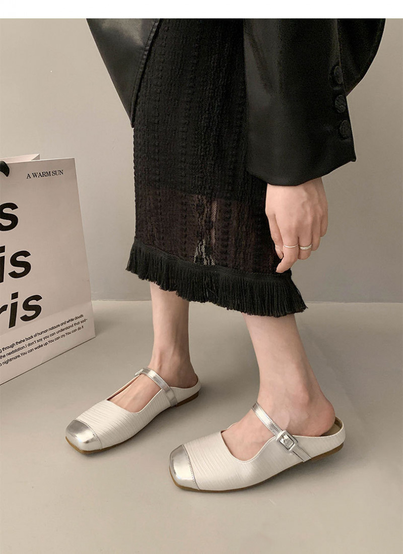 Women’s Fashion Casual Buckle Slip On Baotou Slippers Summer New Sandals