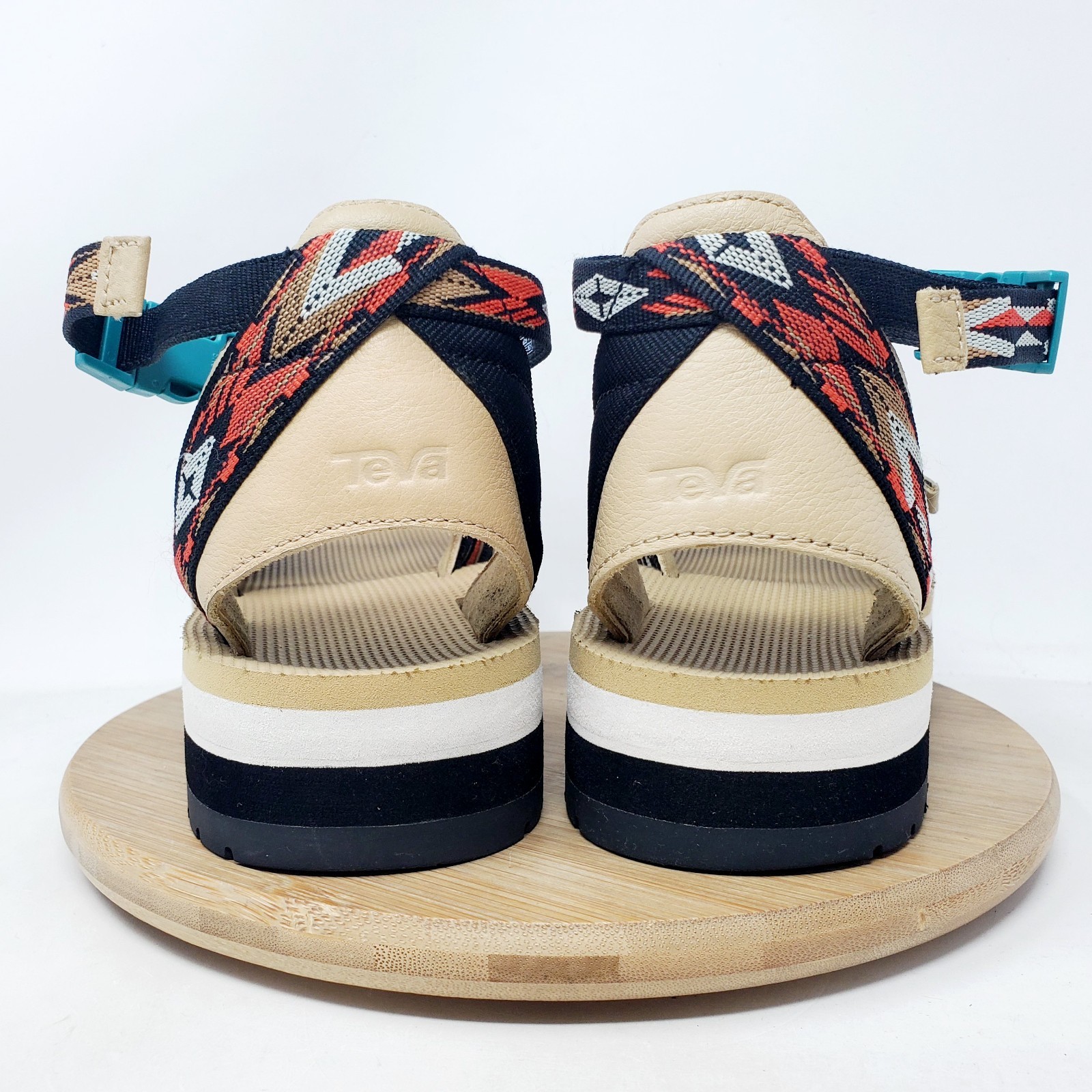 Teva Ceres Sandals Womens 9 Midform Platform Chunky Strappy Aztec Straps Shoes