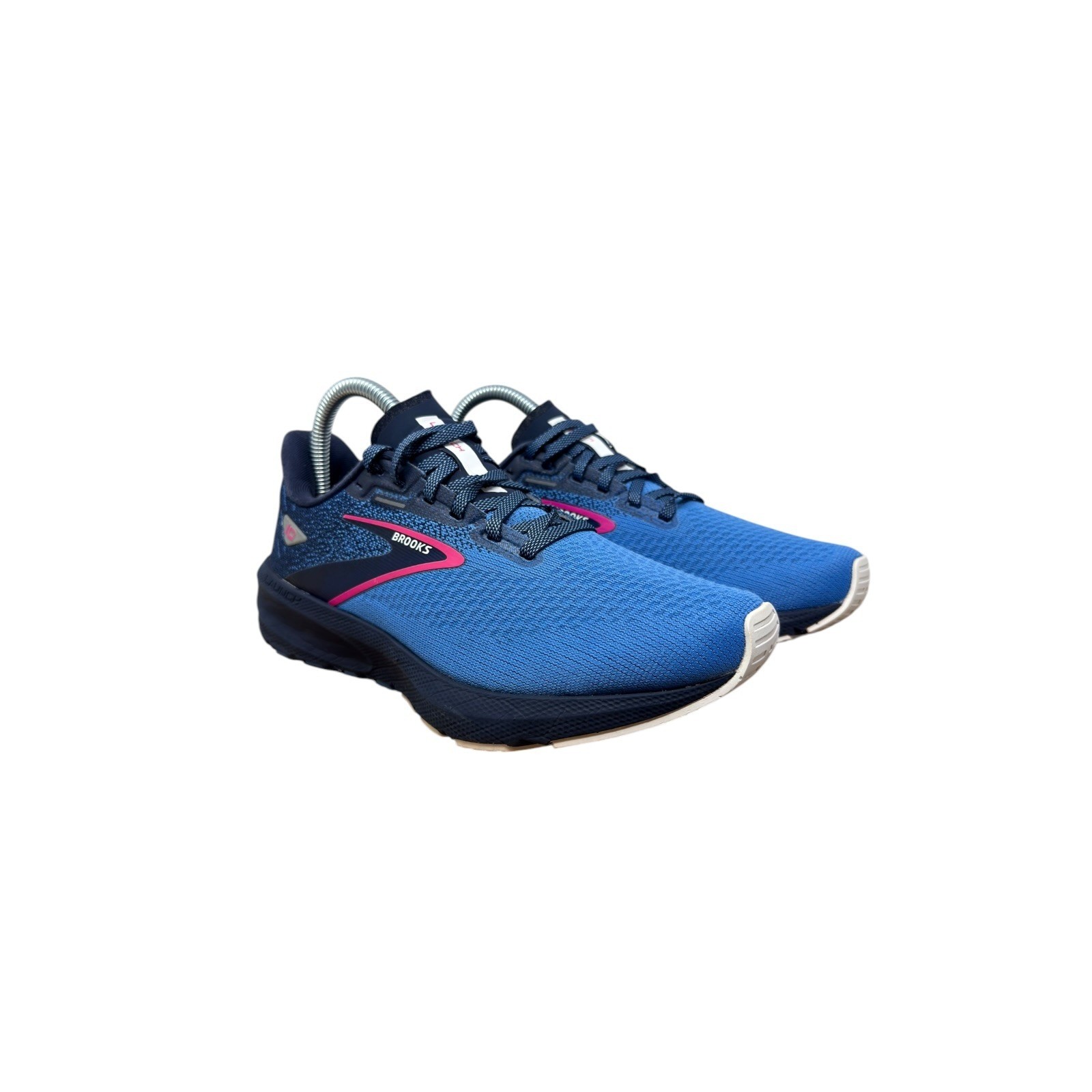 Brooks Launch 10 Running Shoes Womens 7.5 Blue Pink Navy 1203981B441 Athletic