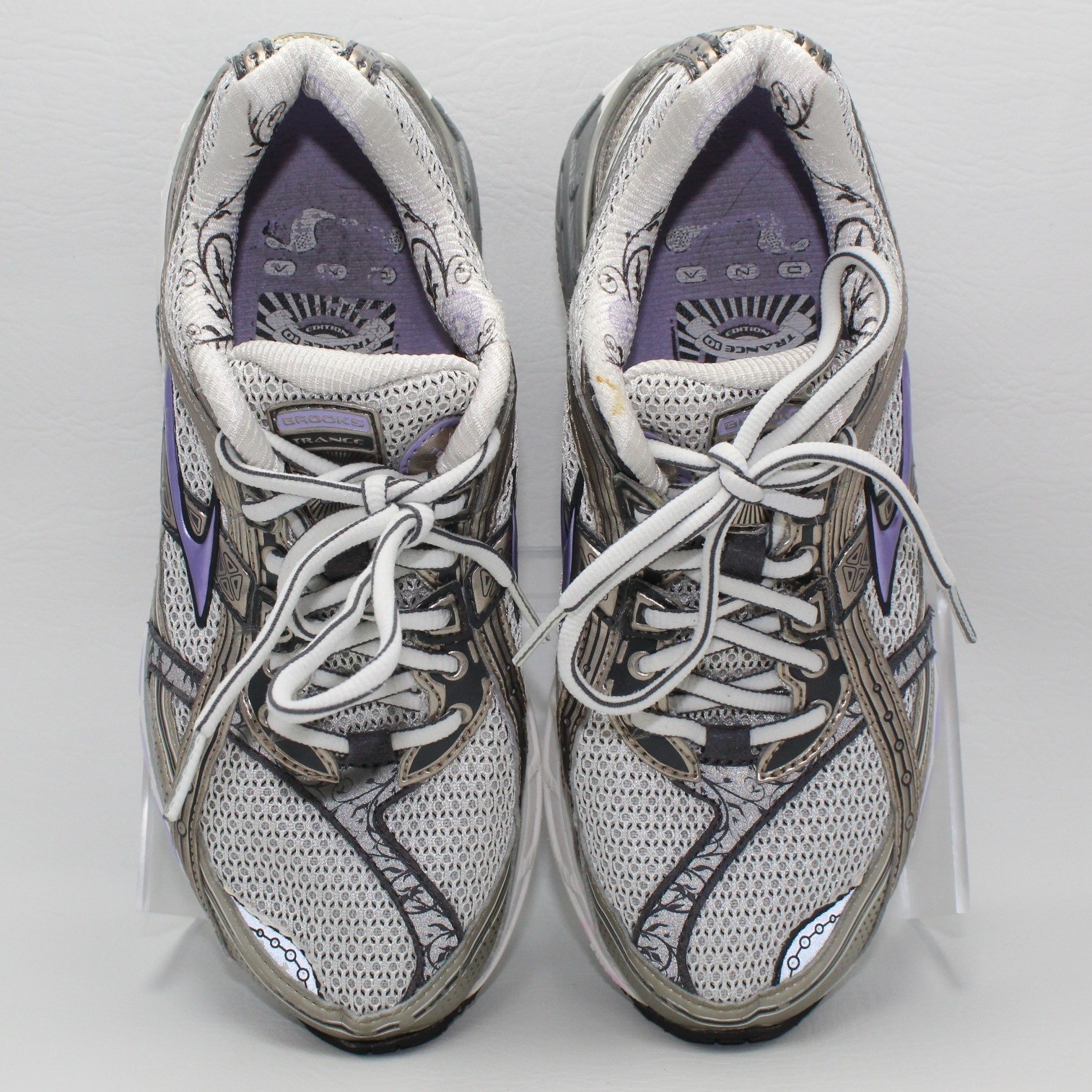 Brooks Trance 10 Womens Running Shoes 7 Silver Lavender Stability 1200811B503