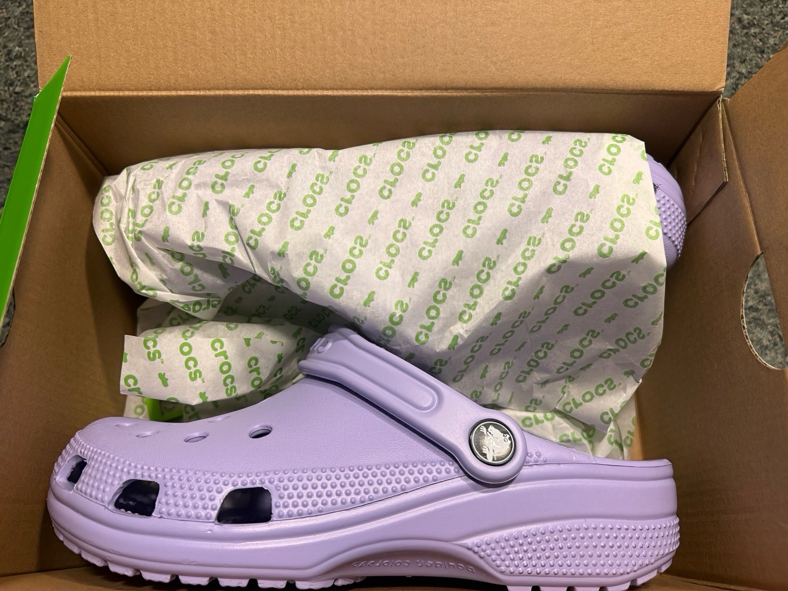 Crocs Purple Classic Clog Sandals Adjustable Strap Comfort Women’s US 7 EU37-38