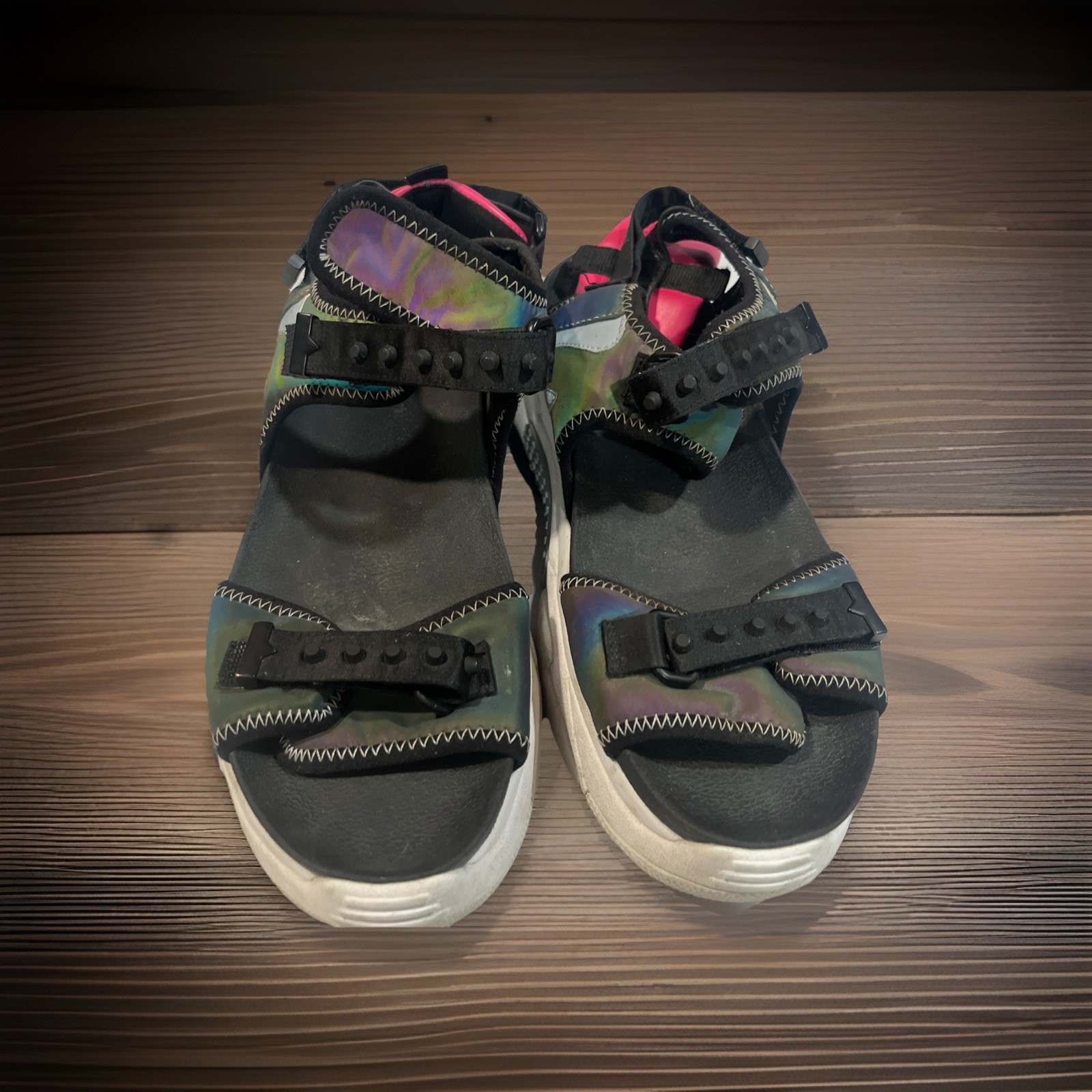 Ash Adapt Sandal Black Rainbow Platform Thick Soles Woman US Size 9 UK 40