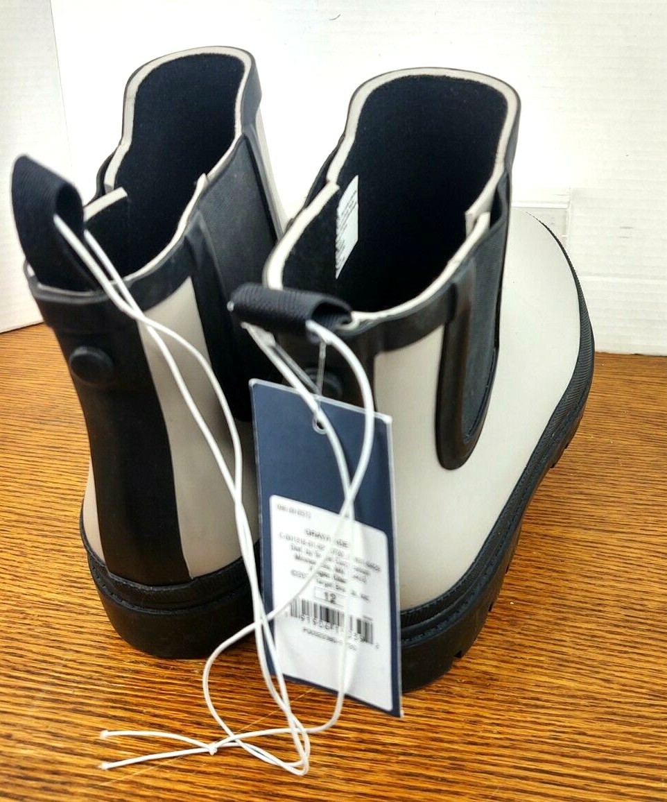 Universal Threads Grey Kaden Varies Szs Rubber Double Core Ankle Rain Boots NWT