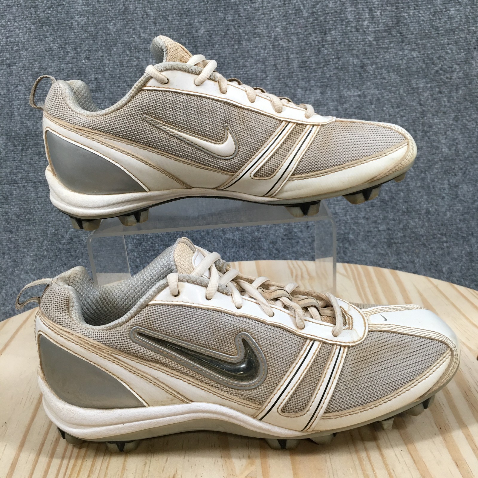 Vintage Nike Shoes Womens 9 Speedlax Lacrosse Cleats White Low Top 334097-013