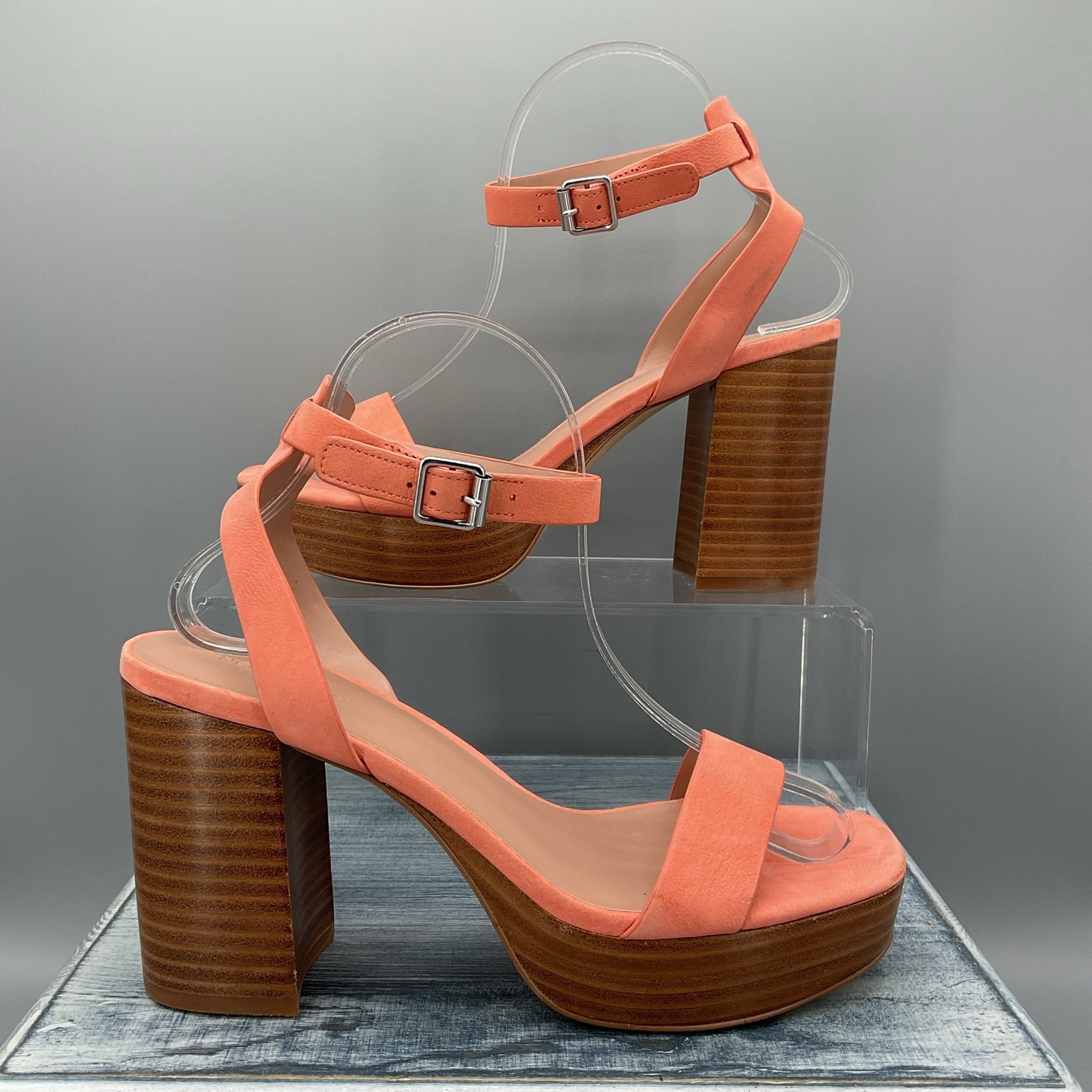 NEW Nordstrom Women’s Noanita-Lea Block Heel Sandals Pink Size 7.5M