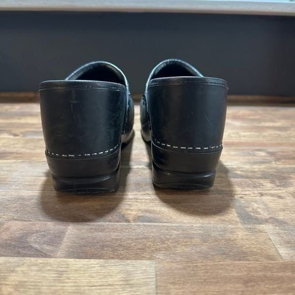 Dansko Black Leather Clogs Size 40/9 to 9.5
