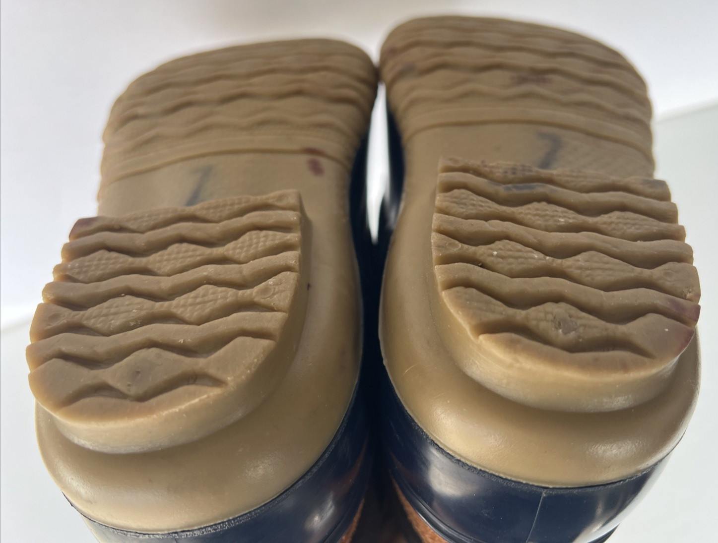 LaCrosse Duck Rain Shoe Bootie 3 Eye Leather & Rubber Upper Women’s 7 Blue
