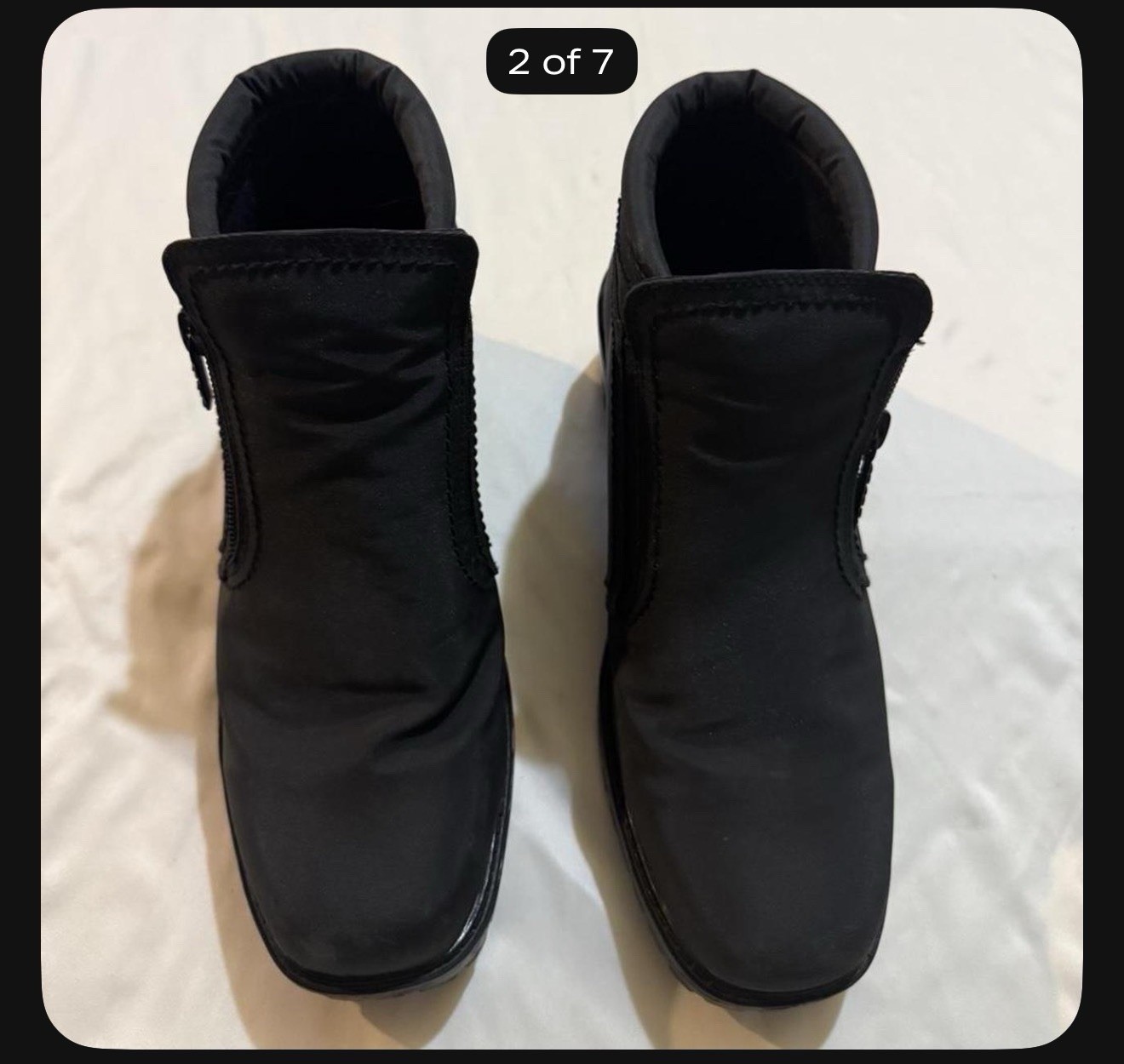 Totes Women’s Black Waterproof Ankle Bootie Zip Square Toe 9M
