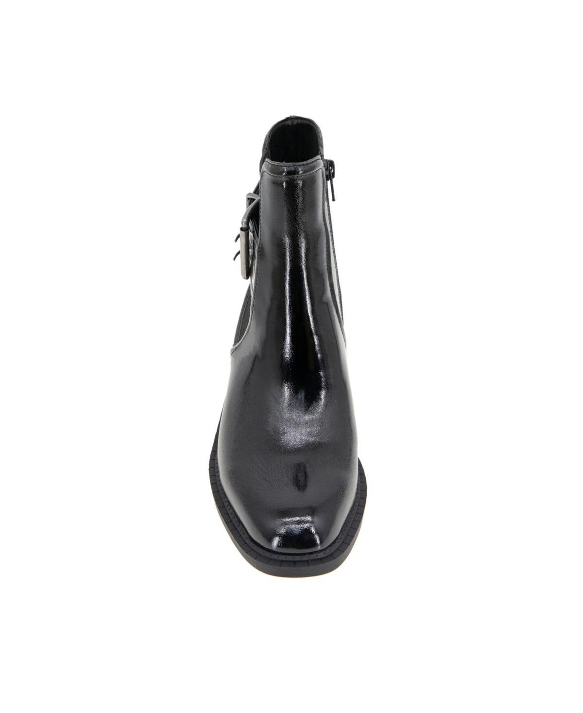 Bcbgeneration Womens Bovee Buckle Round Toe Zipper Booties Black Size 7.5 NIB