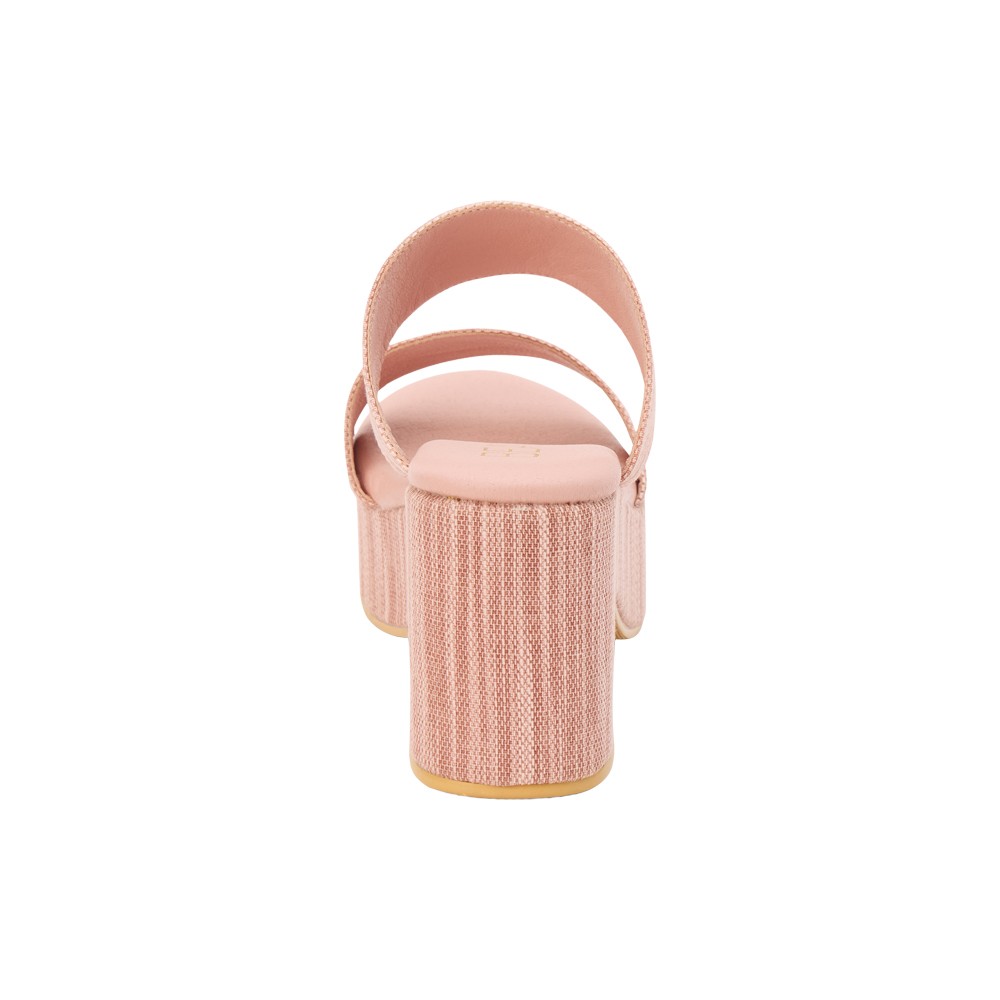 BEACH by Matisse Ocean Ave Platform Block Heels Womens Pink Casual Sandals OCEA