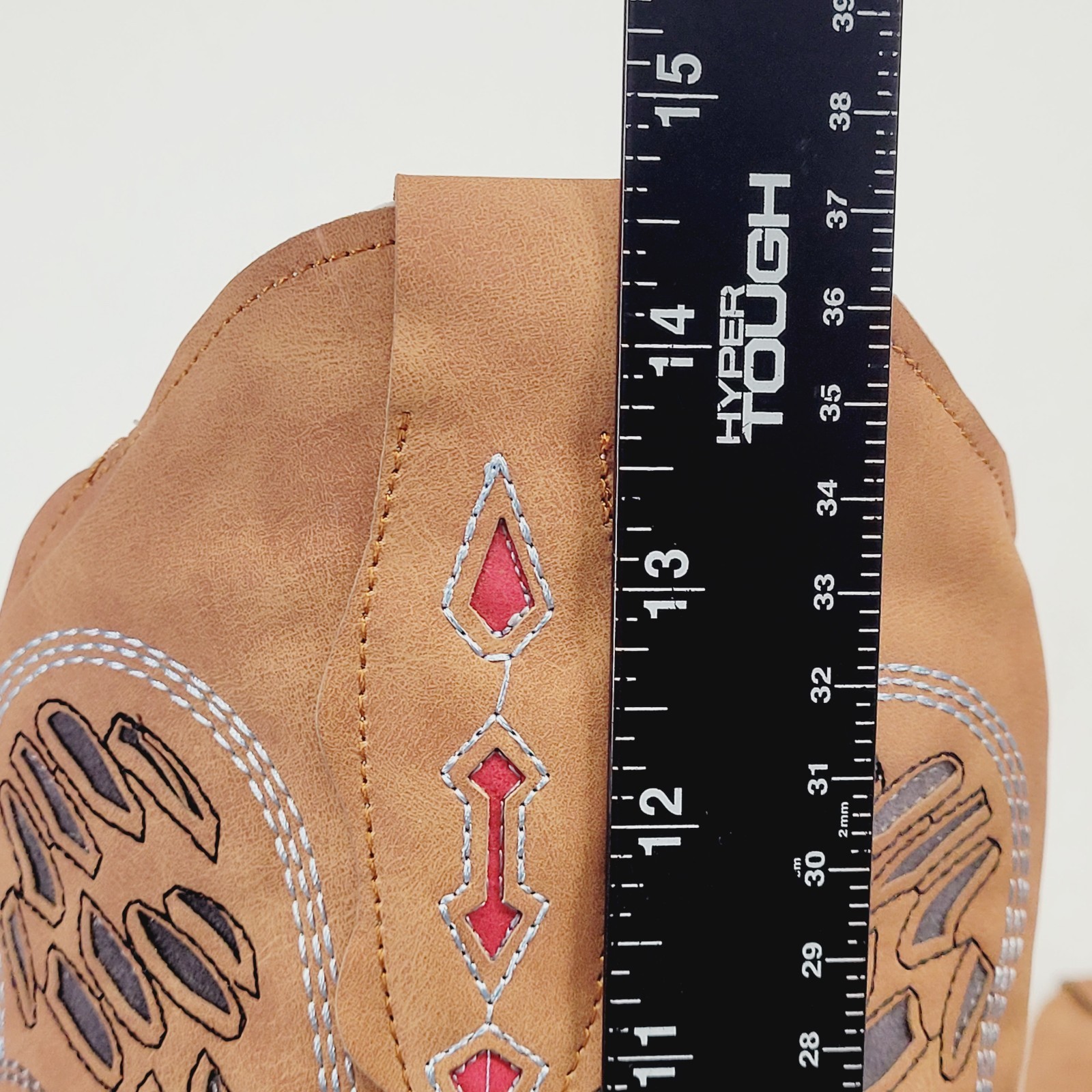 Womens Heart Angel Wing Cowgirl Boots 9.5 Cowgirl Western Faux Suede Brown Red