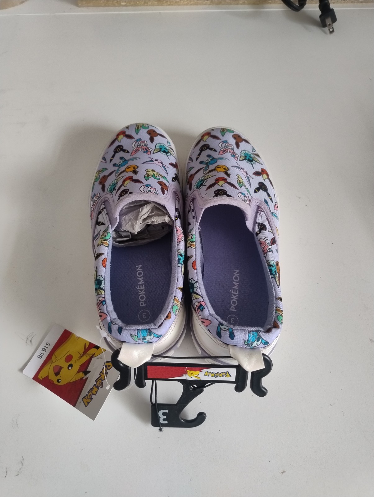 New Pokemon Shoes Women/Girl’s Size 3 SlipOn Eeveevolutions