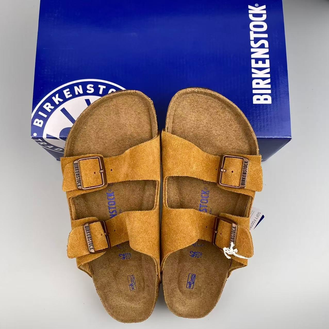 New Birkenstock Arizona Suede Leather Soft Footbed Unisex Sandals Shoes