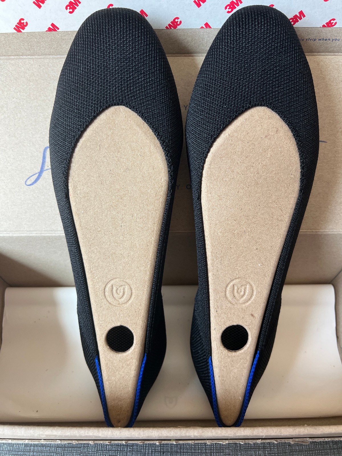 Rothy’s Black Women’s Shoes Flats Size 8 only worn once with box