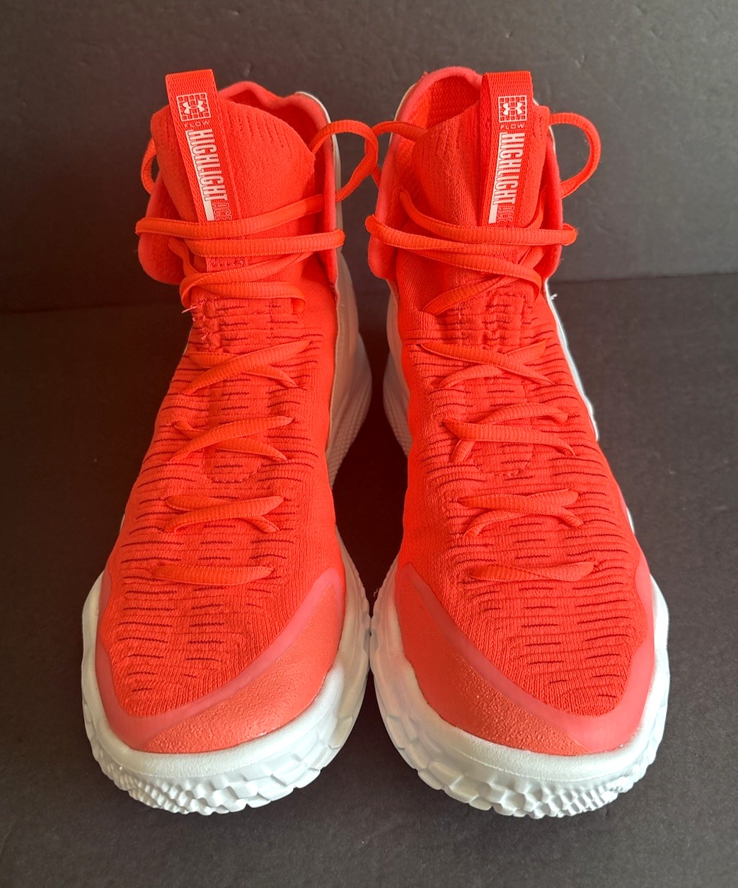 Under Armour Highlight Ace Women 3027083-101 Flow Orange Volleyball Shoes Size 7
