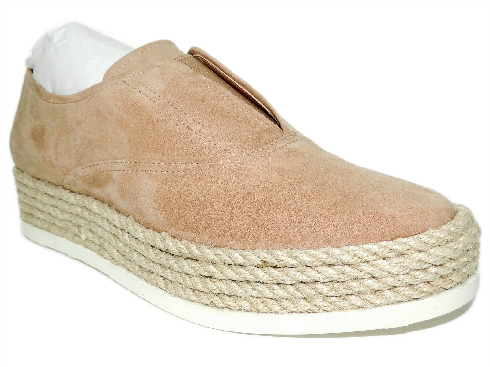 Via Spiga Women’s Berta Espadrille Platform Slip-On Sneaker Macchiato Size 7.5 M