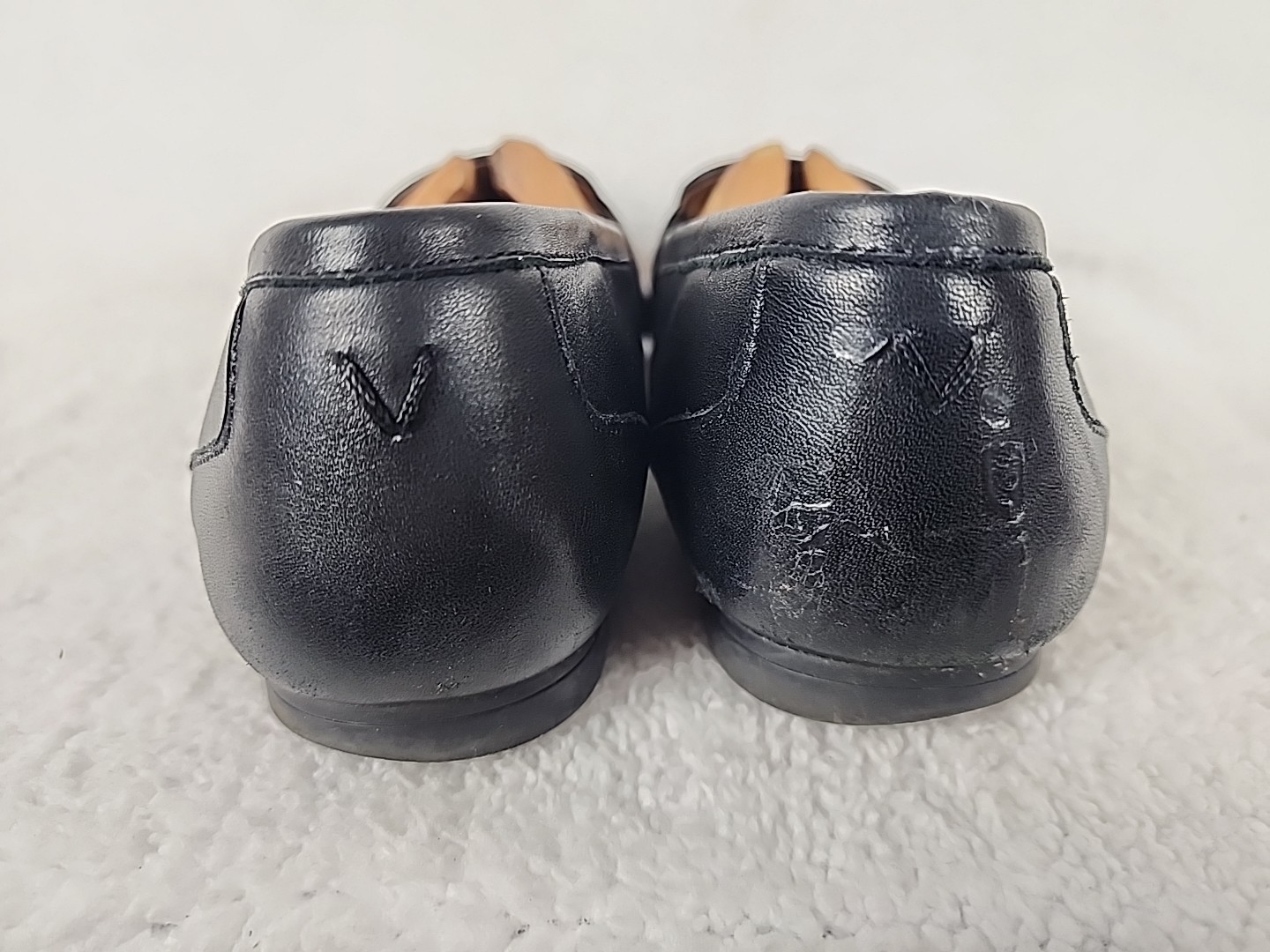Vionic Savannah Flat Loafer Casual Shoes WOMENS 7.5 Black Alligator Look Leather