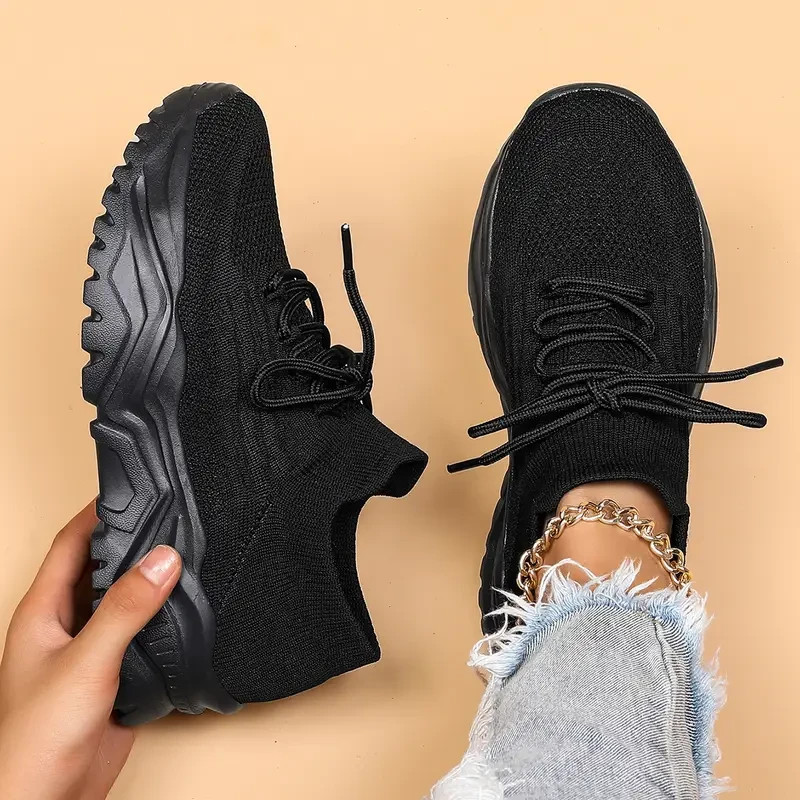 Women’S All-Season Slip-On Sneakers, Solid Color Fabric Upper, Plain Toe shoes