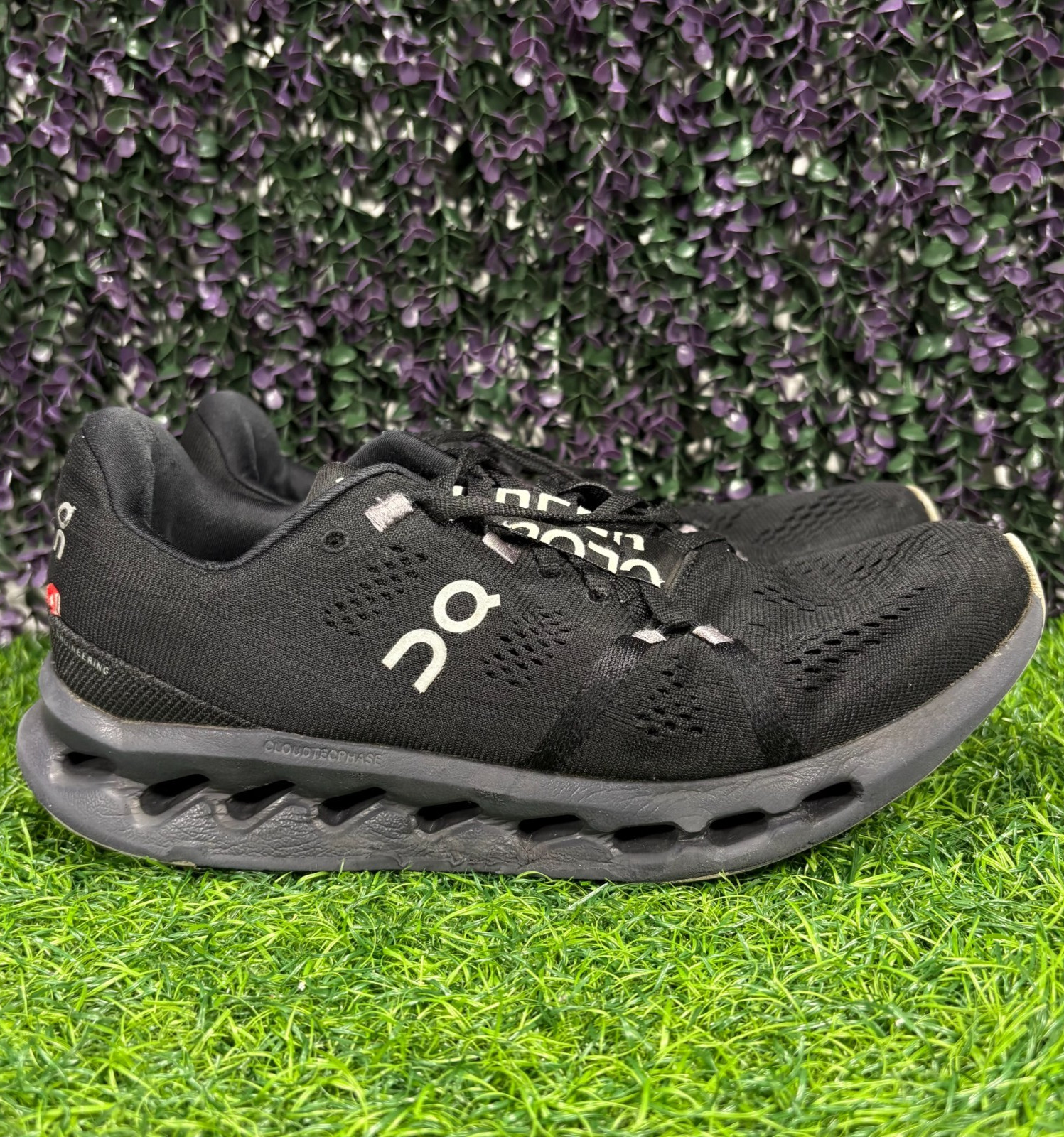 On Cloudsurfer Womens Size 8.5 All Black Athletic Running Shoes Sneaker Comfort