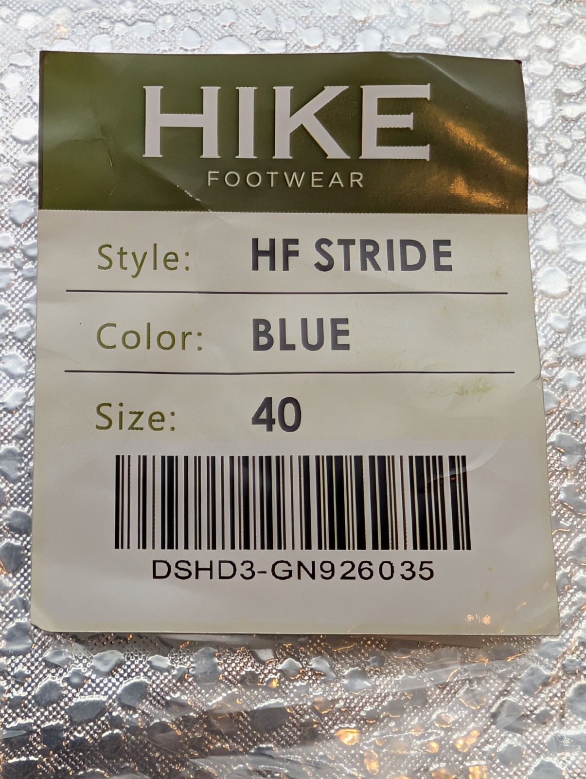 Hike Footwear Stride Womens 9/9.5 Mens 7/7.5 EU 40 Shoes Blue Walking Sneakers
