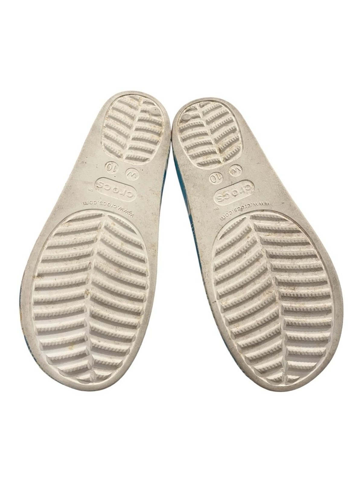 Crocs Baya Platform Slide Sandals Tropical Palm Print White Pink Green Size 10