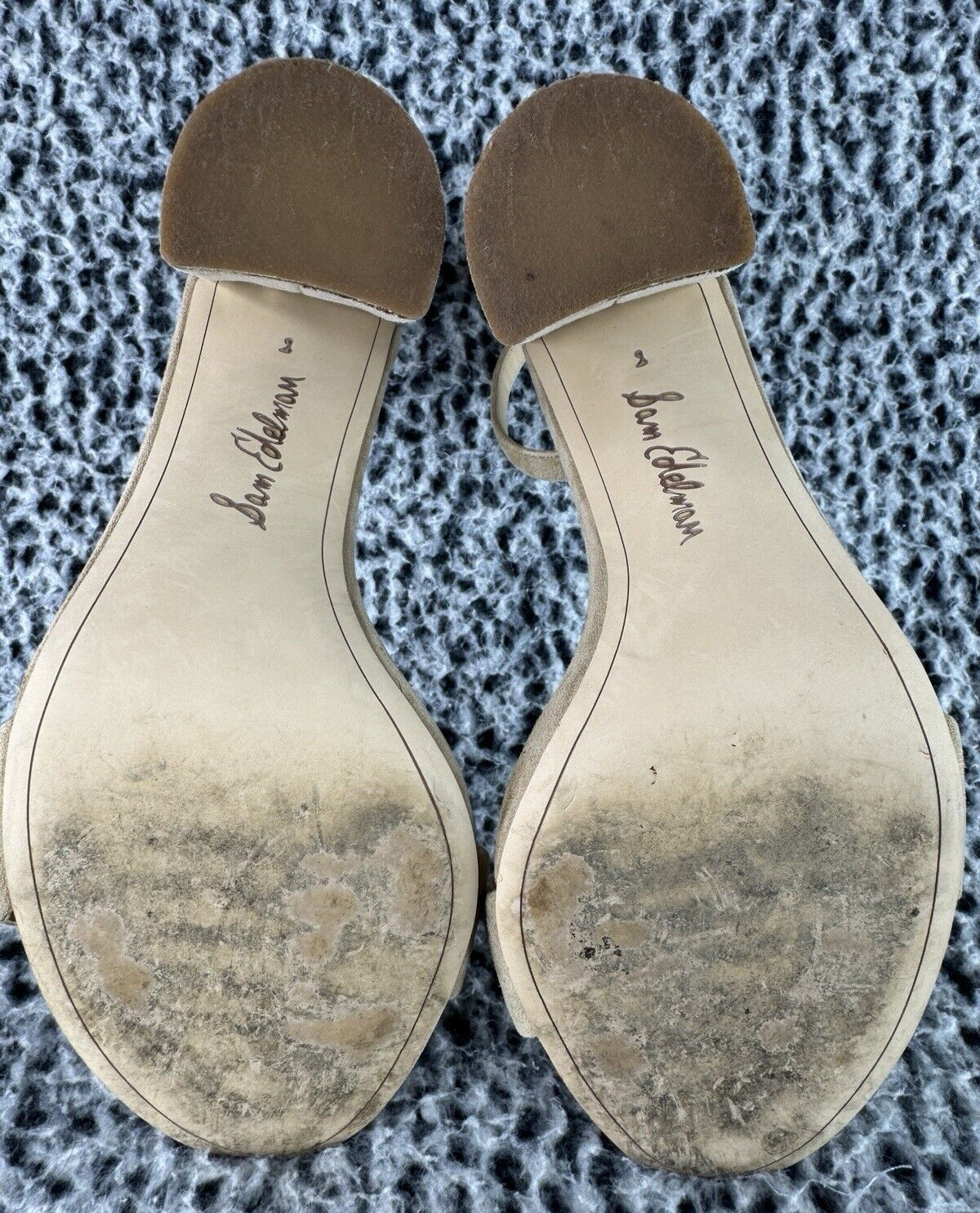 Sam Edelman Classic Two-Piece Heeled Sandals Yaro Oatmeal