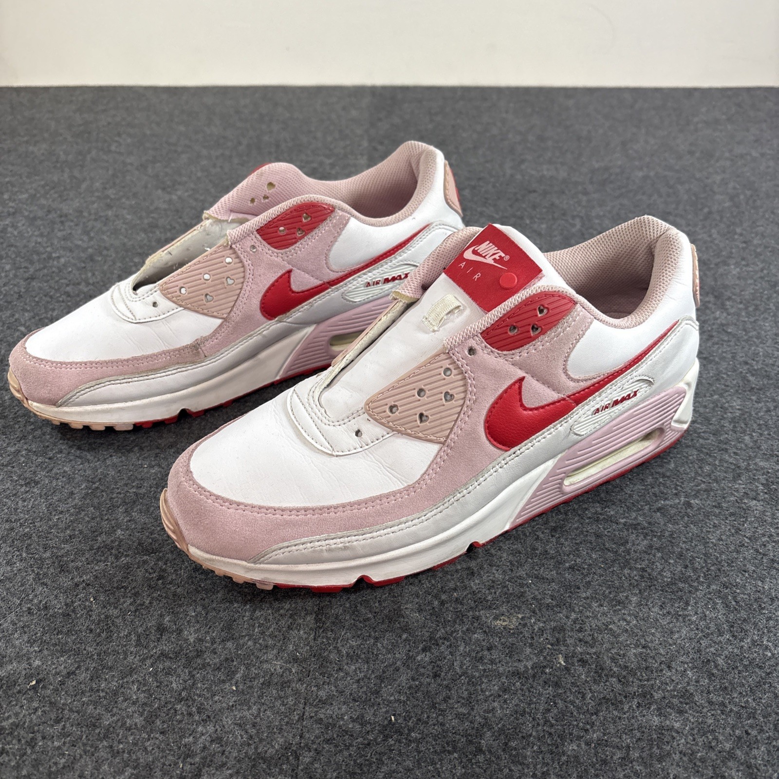 Nike Air Max 90 Love Letter Valentines Day ‘21 Pink Red White DD8029-100 Size 12