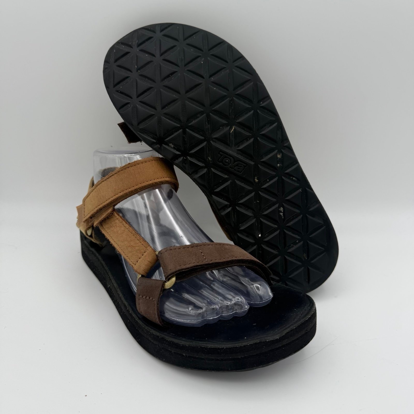 Women’s Teva Midform Universal Leather Neutral Multi Strappy Sandal Size 8