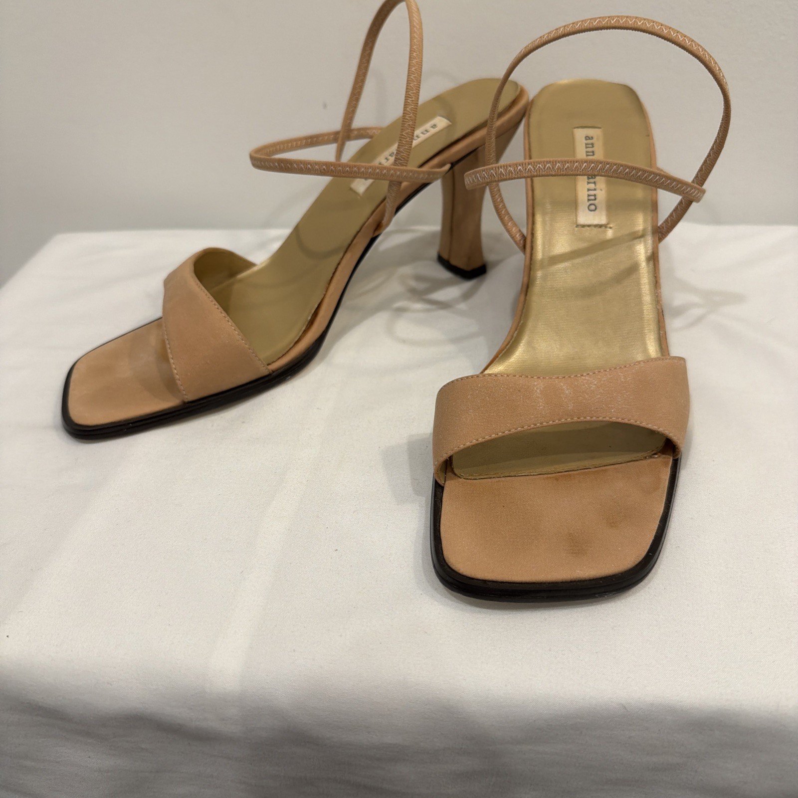 Ann Marino🌺Women Sandal/Heel/Trendy/Slip~On/Cocktail/Prom/Nude/Formal/Sz 10m💥