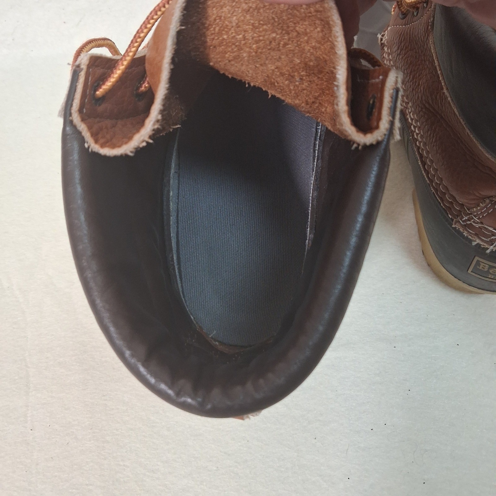 L.L. Bean Duck Boots Womens 7 Brown Leather Waterproof Bean Boots 6 Inch