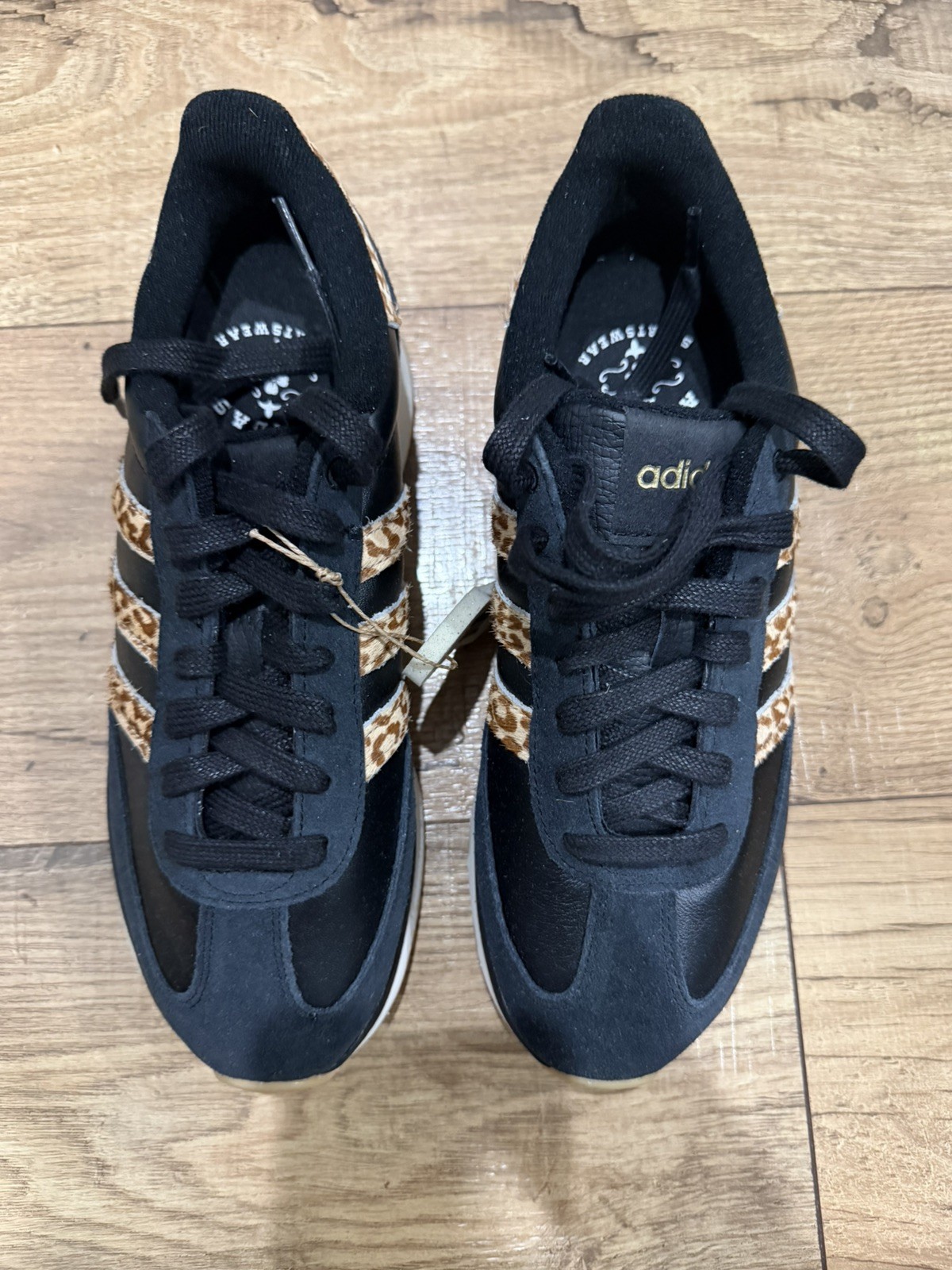 Adidas Cloudfoam Women’s Running Shoes Black/Cheetah Size 8 NWOB
