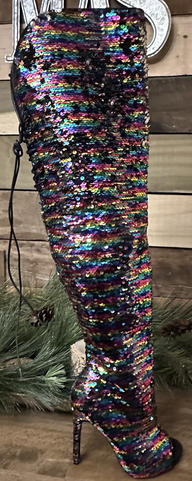 Totally Wicked by Nelly Bernal Celebrity Boot -Item #170- Rainbow