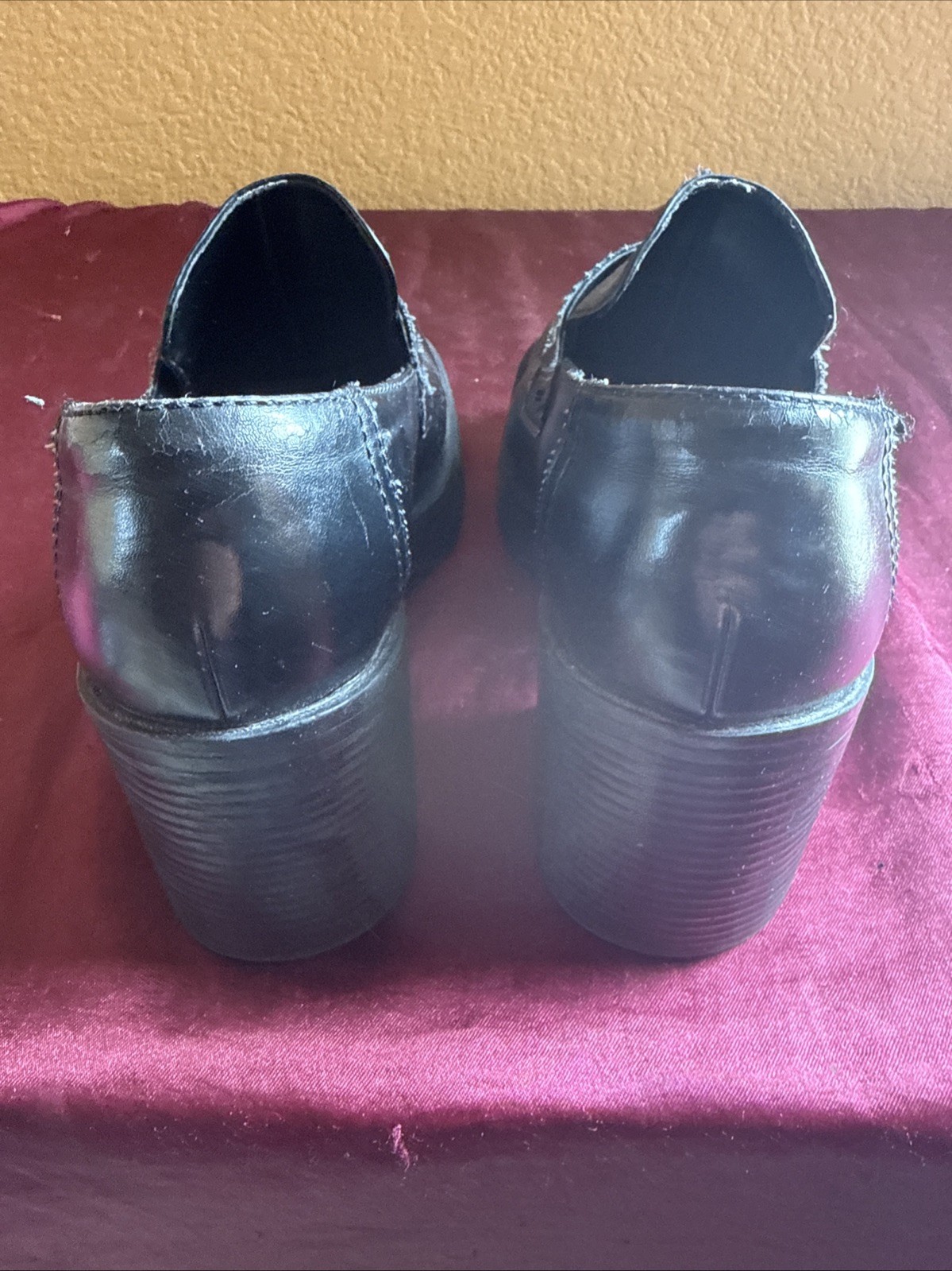 Mudd Chunky Y2K VTG Black Heel Loafer Preppy Platform Shoes 6