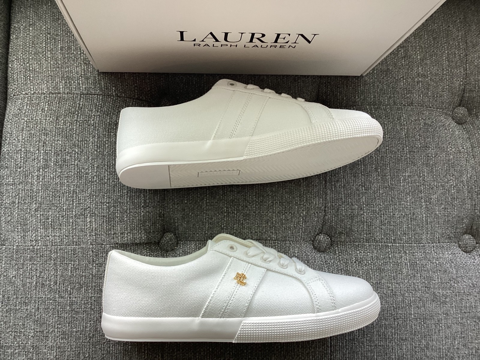 NWT Lauren Ralph Lauren Women’s Janson II Lace-Up Sneakers, size 9.5