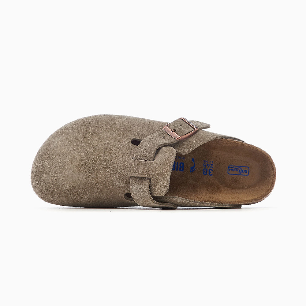 Birkenstock Boston Suede Taupe Soft Footbed Clogs Women’s Shoes Medium/Narrow
