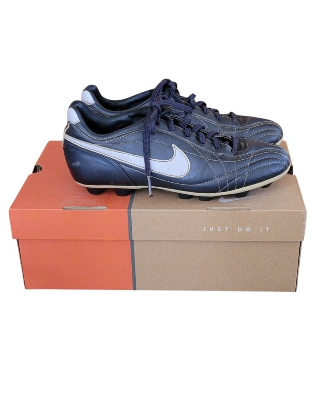 Nike Tiempo Natural VT Soccer Cleats Women’s Size 9 Gray Blue FG 312736-051