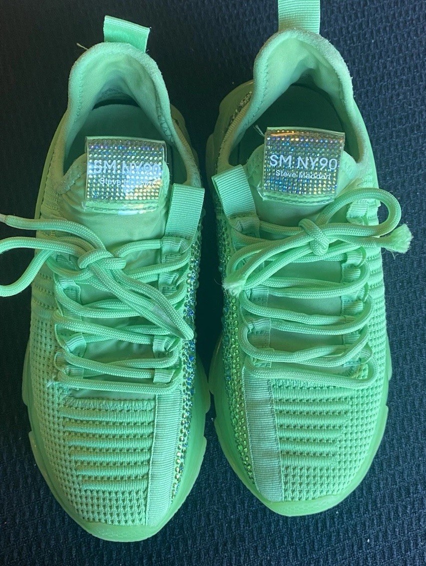 Steve Madden SM NY 90 Bright Lime Green Size 6.5 Excellent Condition