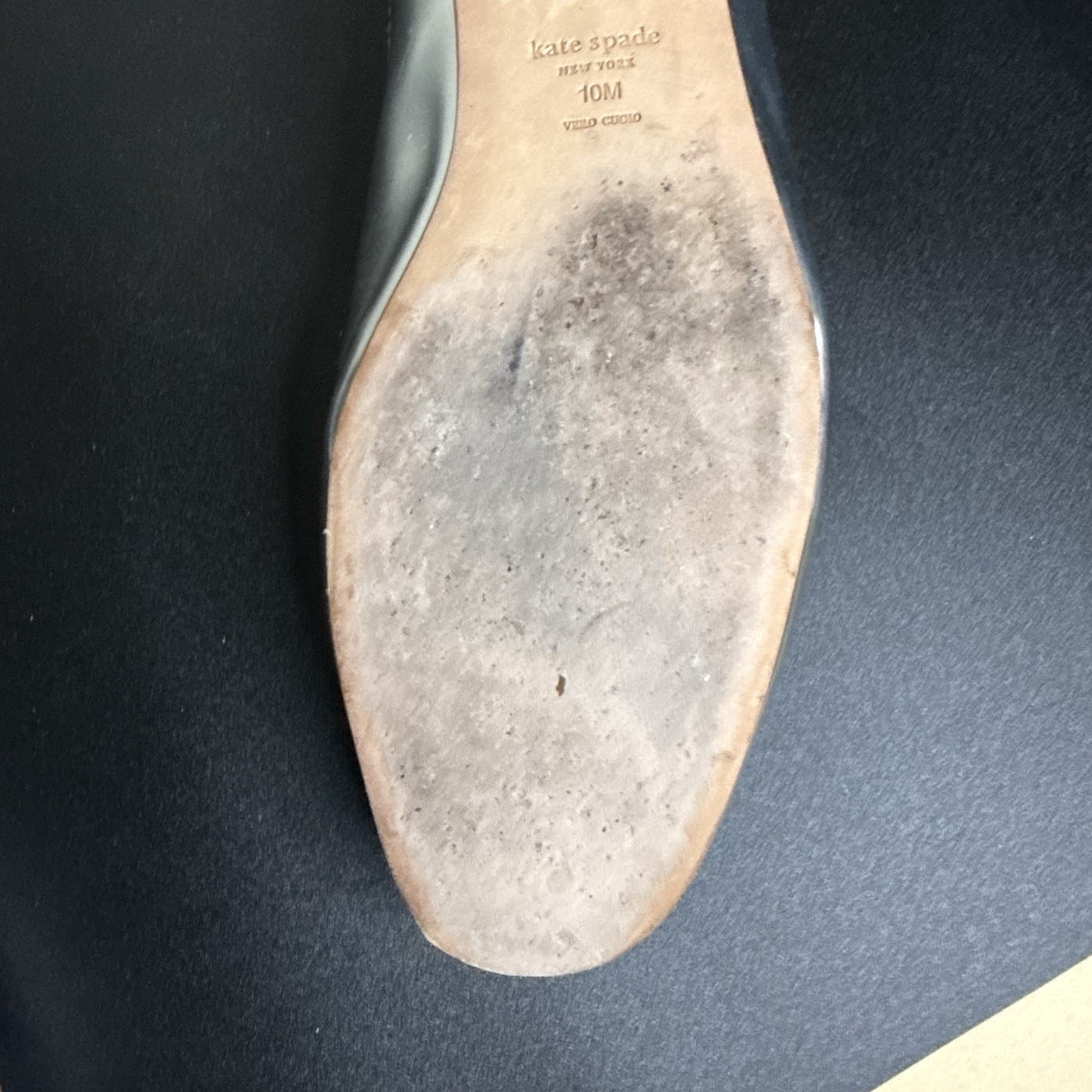 Kate Spade New York Laura Silver Specchio Leather Mules Slides Women Size 10M