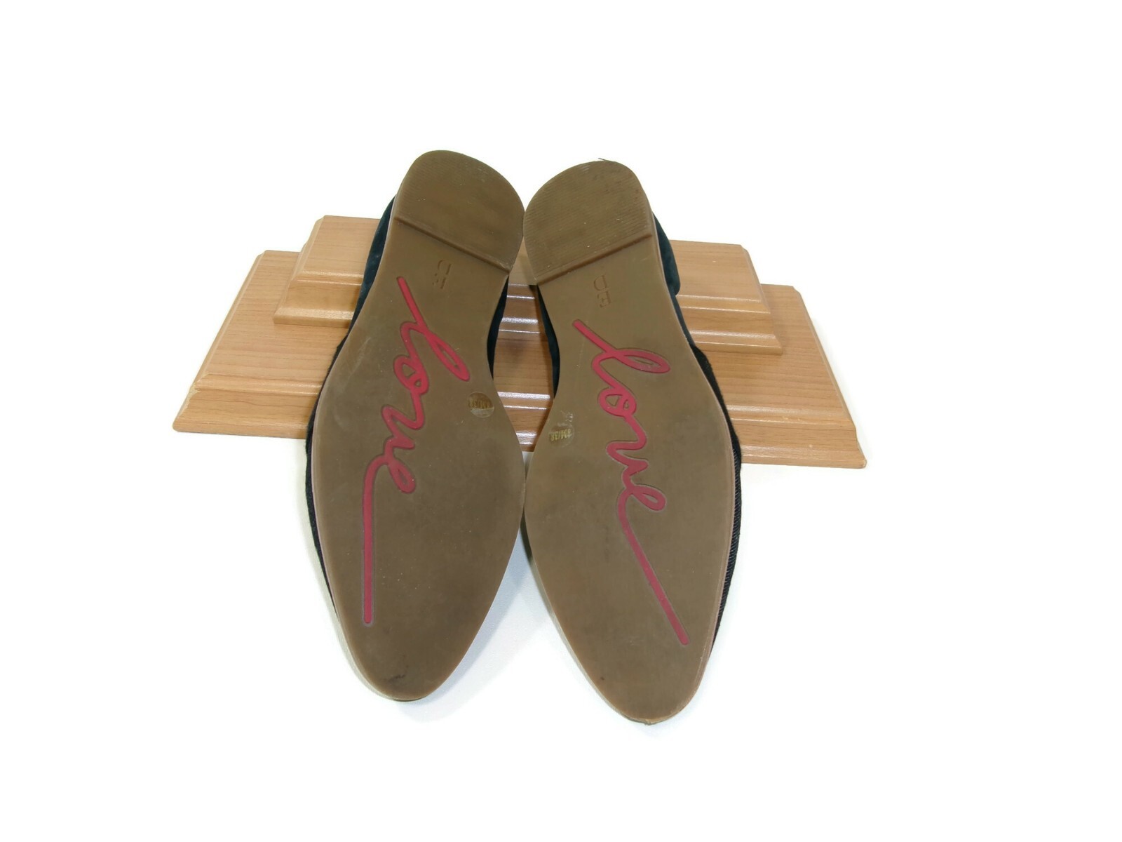 Womens ED Ellen Degeneres Karlin Suede & denim Textile Flats Blue Size 8 M