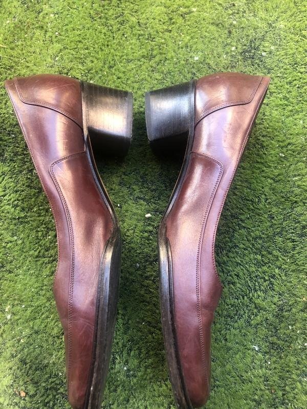 women bally heels brown leather 37.5