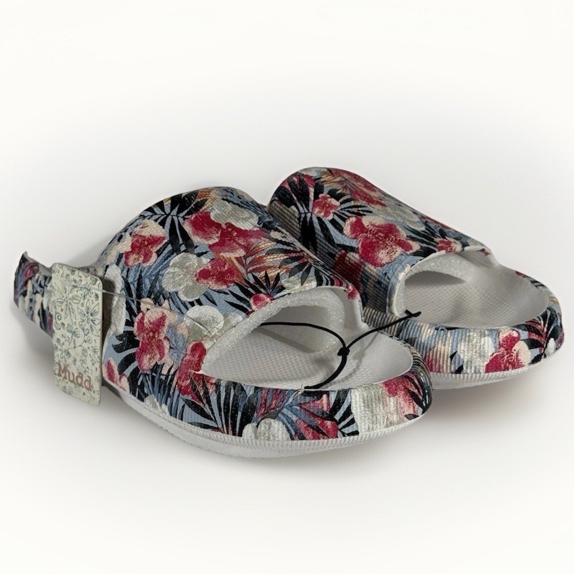 Mudd Floral Slide Sandals Women’s Size 7 Aloha-01FLP Multicolor Pool Sandals