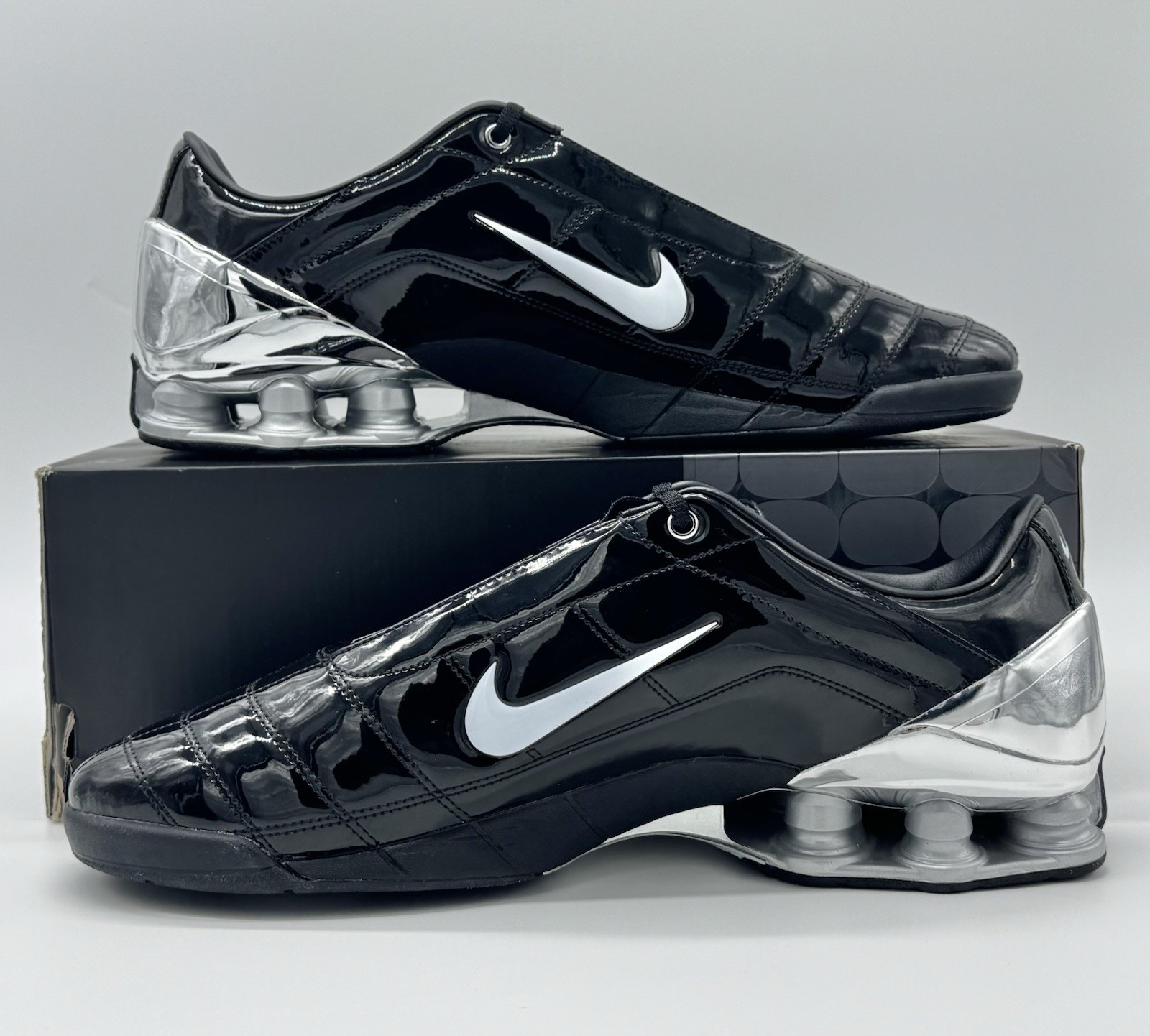 Nike x Maha Womens Total 90 Secutor Shox Magai Black Silver Size 14.5 IM9326 001