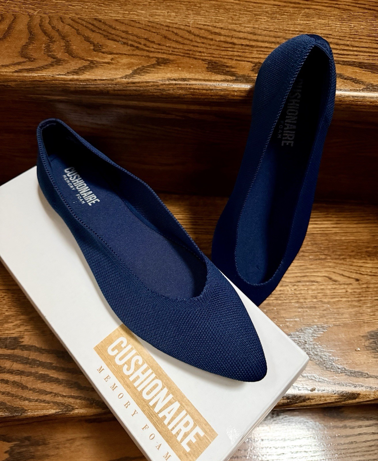 CUSHIONAIRE Ensley Navy Blue Slip-On Flats Shoes Size 8.5 – New In Box