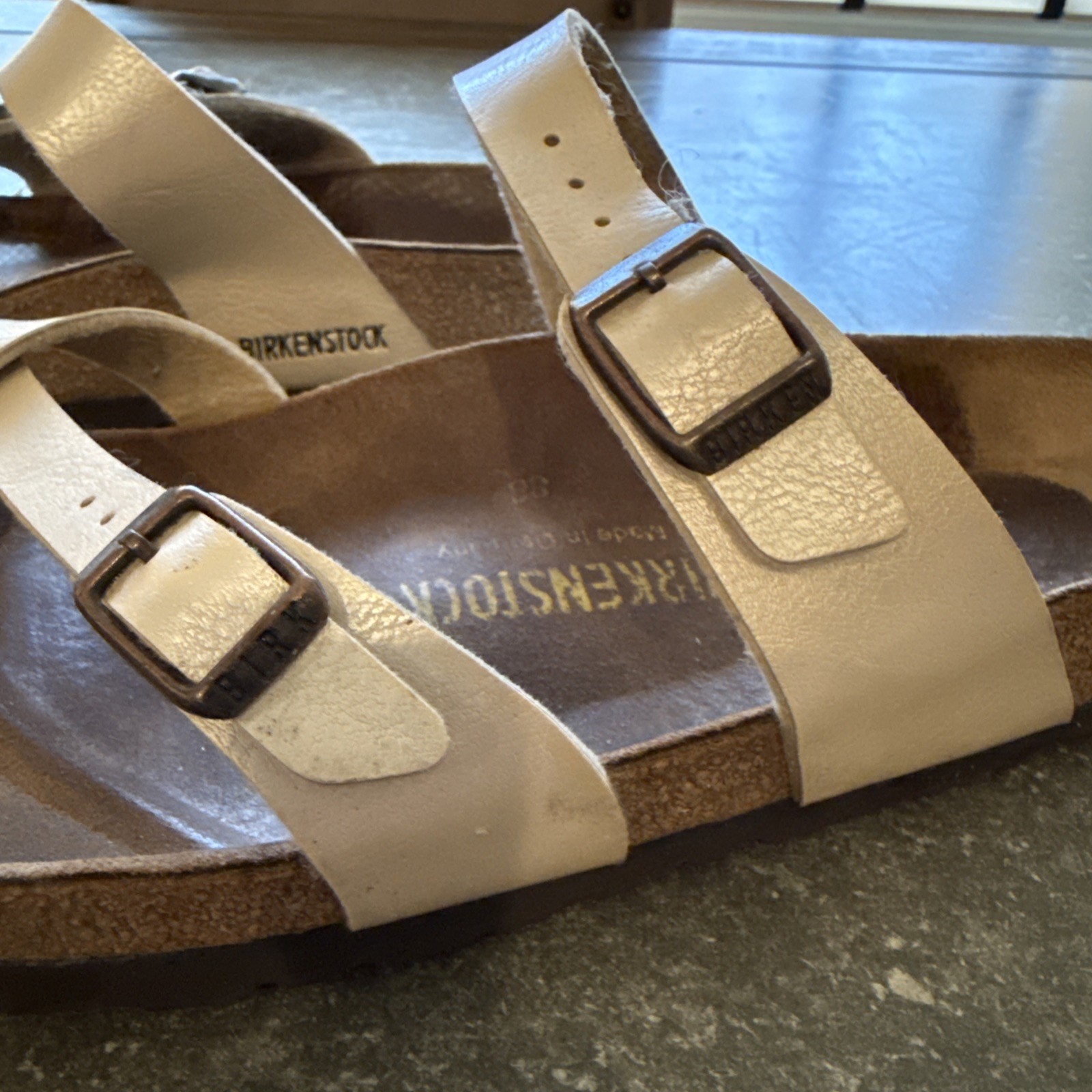 Birkenstock Mayari Women’s Graceful Pearl Strappy Comfy Sandals Size 38 (L7 M5)