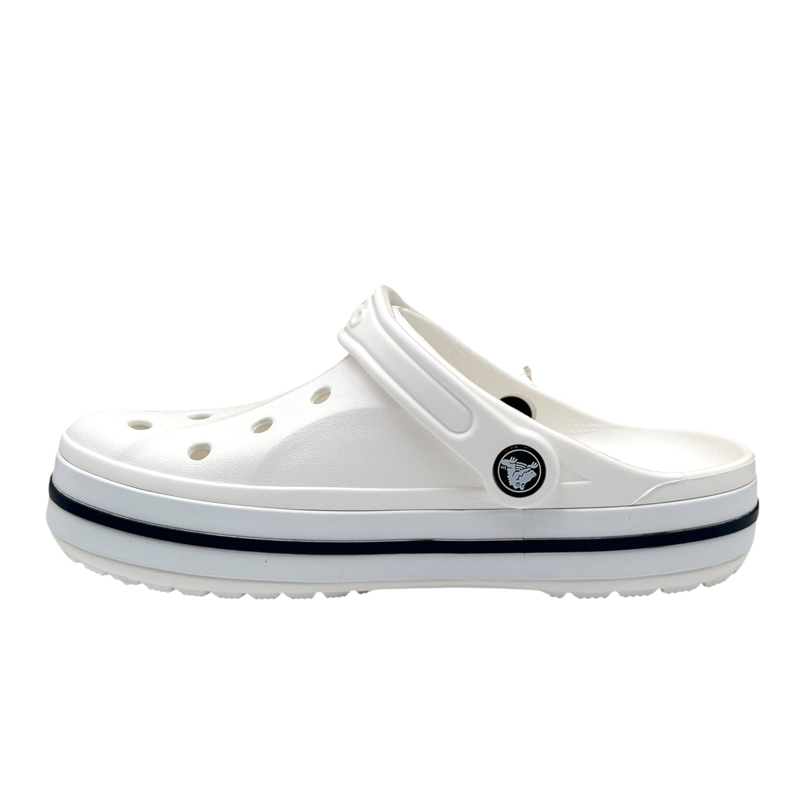Crocs Bayaband Womens Slip-on Clog Size 10 White Navy Water Friendly Lightweight